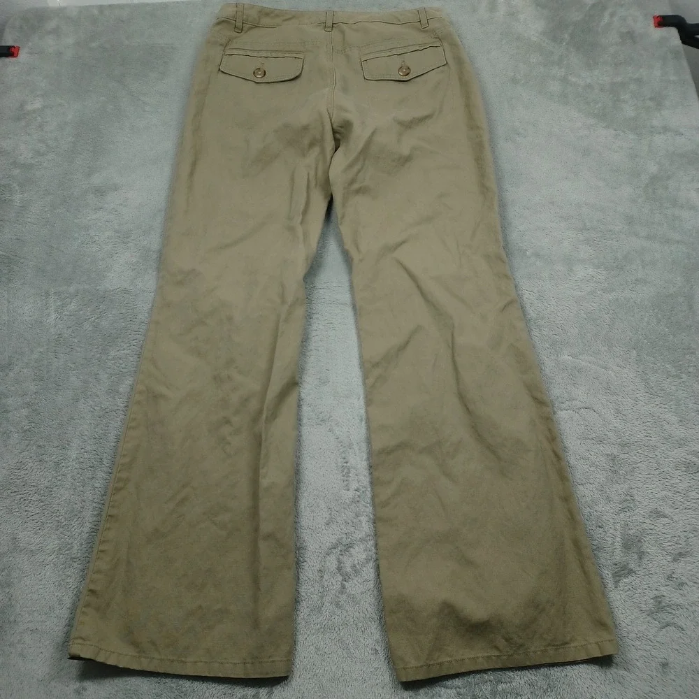 Banana Republic Pants Womens‎ 12 Brown Linen Blend Flarerd Y2K Preppy